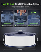 SUNLU PETG Filament 1.75mm Bundle, Less Stringing and Good Layer Adhesion 3D - Image 8