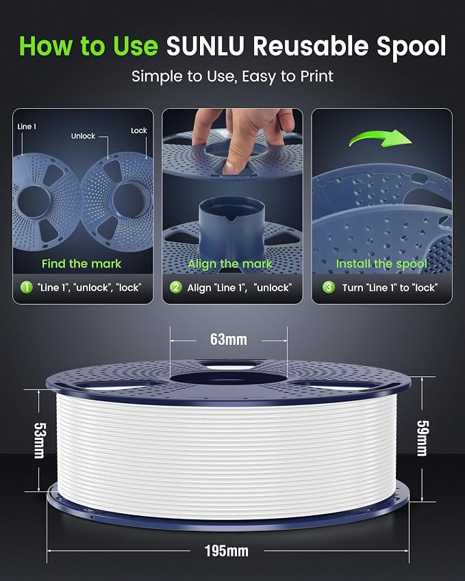 SUNLU 3D Printer Filament PETG Filament 1.75mm, Less Stringing Good Layer - Image 8