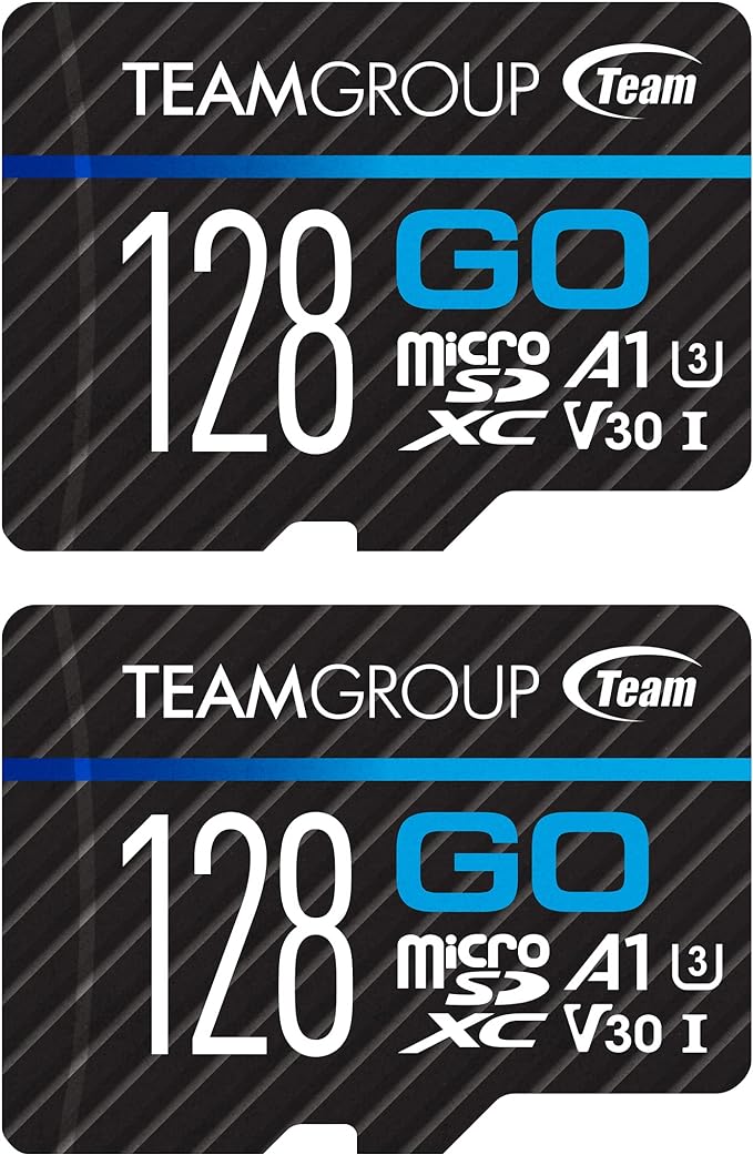 TEAMGROUP GO Card 128GB x 2 Pack Micro SDXC UHS-I U3 V30 4K by TEAMGROUP