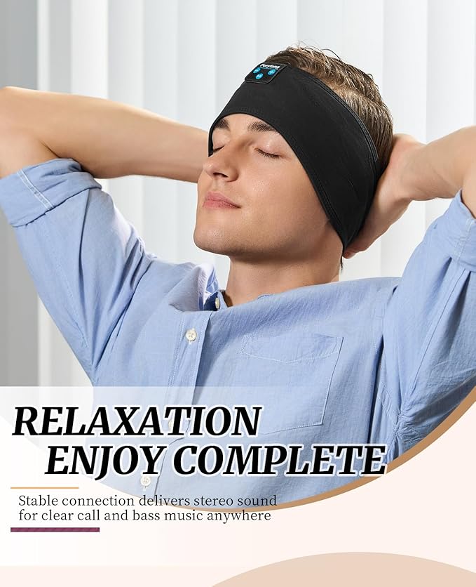 Perytong Sleep Headphones Bluetooth Headband Wireless Headphone Headband - Image 5