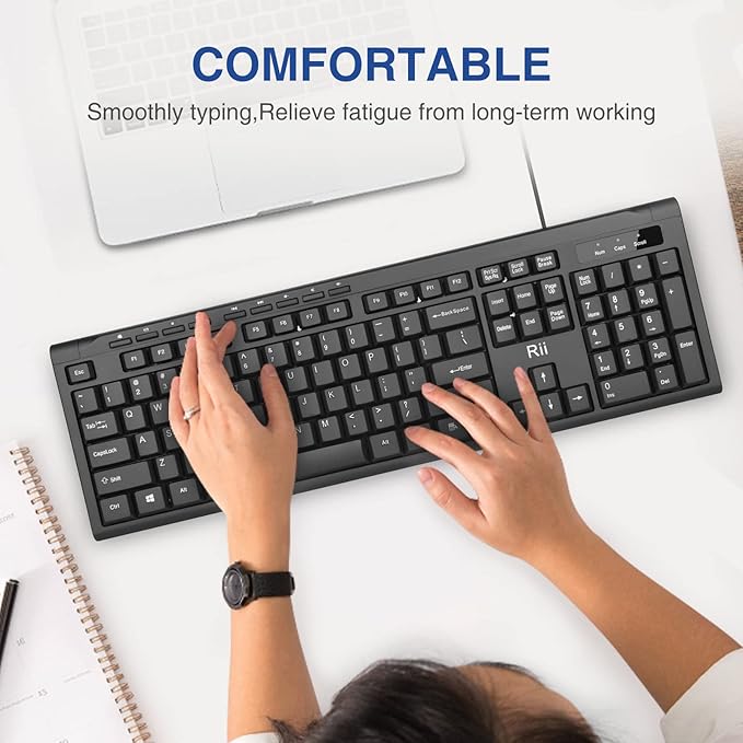 Rii RK907 Ultra-Slim Compact USB Wired Keyboard - Image 2