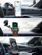 CHGeek Wireless Car Charger, 15W Fast Charging Auto Clamping Car Charger Phone - Image 2