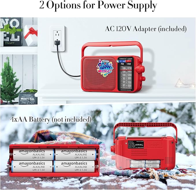 YOWGULF AM FM Radio with Best Reception, Battery Operated Radios or AC Power - Image 4