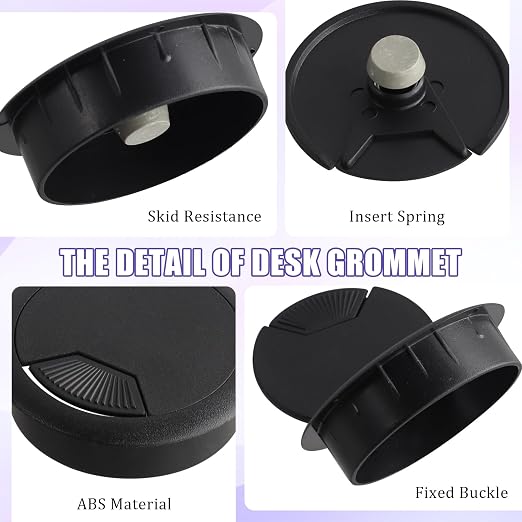 12 Desk Grommet, Desk Hole Cover, Large Capacity, Detachable and Adjustable - Image 3