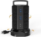 Power Strip Tower Surge Protector, JACKYLED 1625W 13A Outlet Surge Electric - Image 8