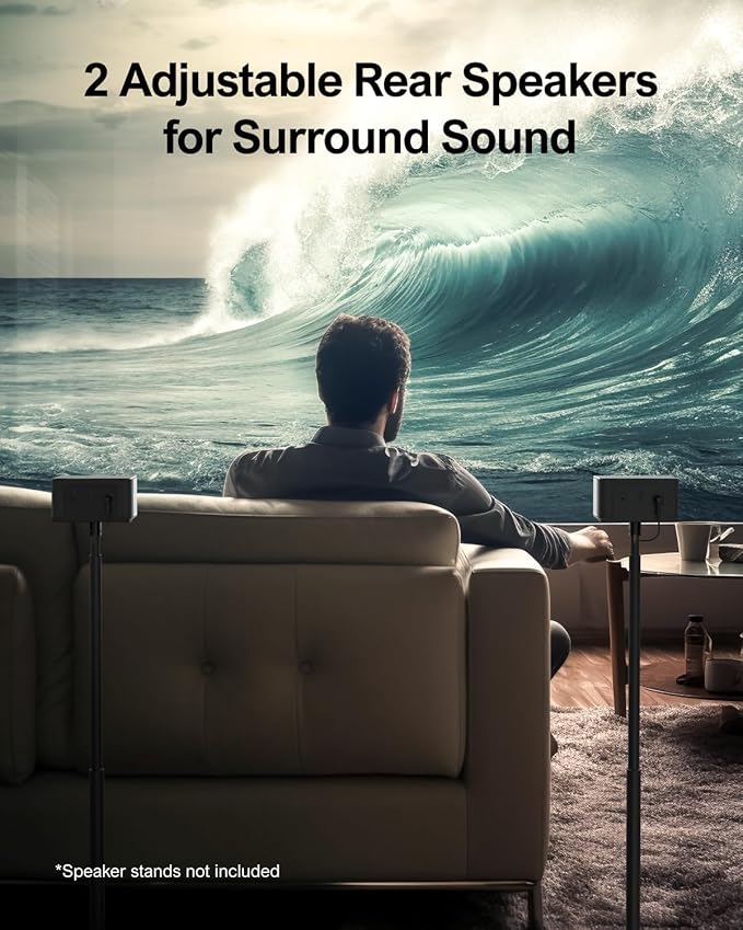 ULTIMEA 5.1 Virtual Surround Sound Bar, 320W Home Theater Surround System - Image 4