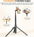 TONEOF 66" Automatic Tripod, Auto-Open Phone Tripod Stand - Image 4