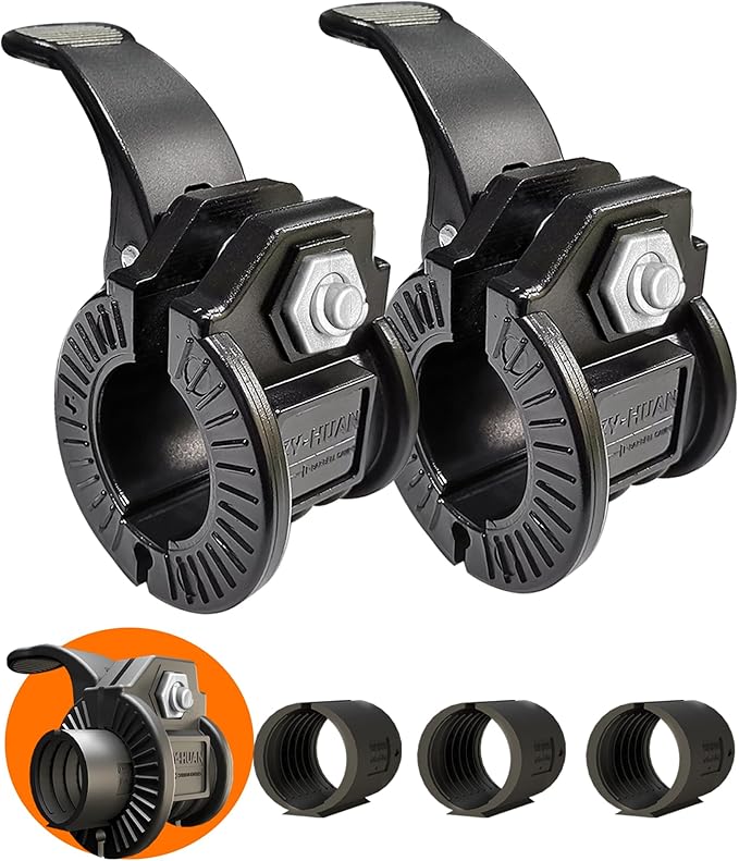 Barbell Clips 1 Inch Quick Release Weight Clamps 0.9-1.18inch Multi-Size by ZY-HUAN