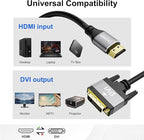 HDMI to DVI Cable 20FT, Bi-Directional DVI to HDMI Male to Male Cord, HDMI A to - Image 7