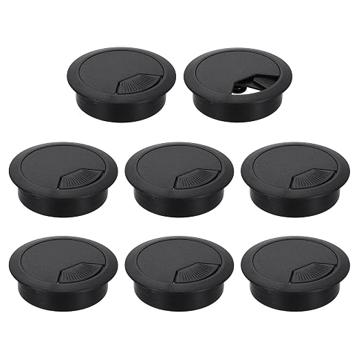 uxcell 8 Pcs 53mm Desk Grommet, Plastic Cable Hole Cover, Wire Cord Cable by uxcell
