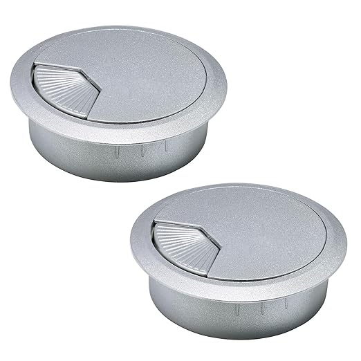 2 Pcs Desk Grommet 2-1/16" / 53 mm, Desk Cord Hole Cover, Cable Grommet ABS by EASYEAH