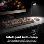 KNOWSQT Wireless Keyboard and Mouse Combo Pale MilkTea - Image 4