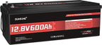 12V 600Ah LiFePO4 Battery, Built-in 200A BMS, 7680Wh Energy 10000+ Deep Cycles by Dumfume