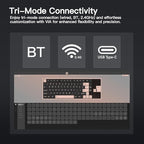 KEEBMONKEY WOBKEY Rainy 75 CNC Aluminum HMX/JWK/Cocoa Switches Triple-Mode - Image 5