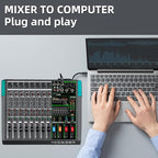 Depusheng PA8 Professional Audio Mixer Sound Board Console Desk System - Image 3