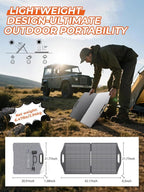 BigBlue 100W Solar Panel w/USB-C+USB-A & MC-4 Ports, IP68 Waterproof, Camping - Image 5