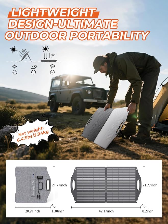 BigBlue 100W Solar Panel w/USB-C+USB-A & MC-4 Ports, IP68 Waterproof, Camping - Image 5
