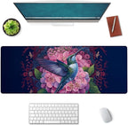 Floral and Hummingbird Large Mouse Pad, Gaming Mouse Pad, Keyboard Mat by Unknown