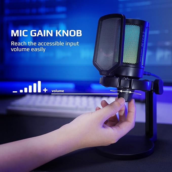 Fifine USB Microphone for PC Gaming, Computer Desktop Streaming Microphone - Image 5