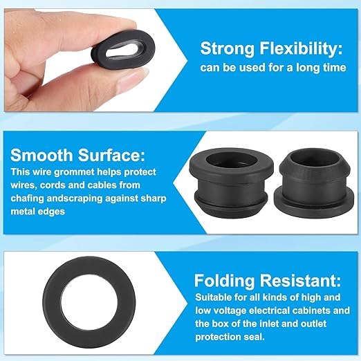 PATIKIL 20mm / 13/16 Inch Drill Hole, 5/8 Inch ID Rubber Grommets - Image 3