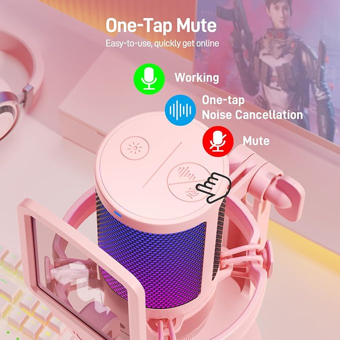 MAONO Gaming Microphone with Noise Cancellation, USB Condenser Mic - Image 4