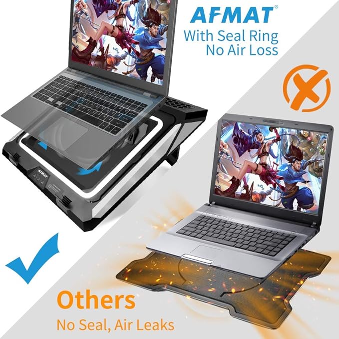 AFMAT Gaming Laptop Cooling Pad, 4500RPM Laptop Cooling Pad - Image 3