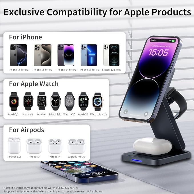 3 in 1 Magnetic Wireless Charger Station - Image 3