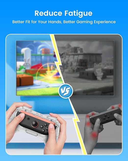 TRANSNOVO Hand Grips for Switch 2，Wear-Resistant Switch Accessories Controller - Image 3