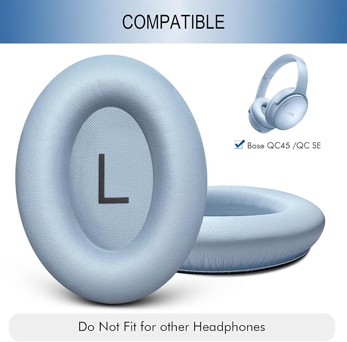 GEVO Replacement Ear Pads for Bose QC45, Ear Cushions for Bose QuietComfort 45 - Image 2