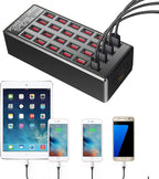 100w 24 Port, USB Fast Charging Station, Travel Desktop USB Rapid Charger - Image 2