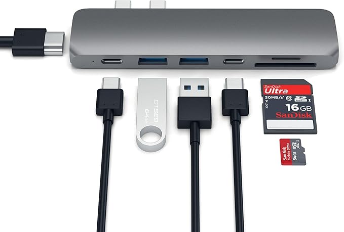 Satechi USB C Hub Adapter, USBC Dongle 7 in 1, USB-C - Image 2