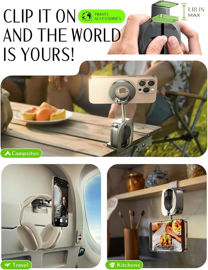 LISEN Airplane for iPhone Holder Stand for Desk Travel Europe Vacation - Image 5
