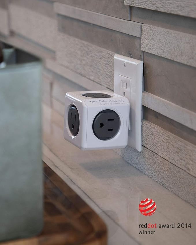 Allocacoc PowerCube Original 5 outlets, Surge Protector Wall Plug Charger - Image 7