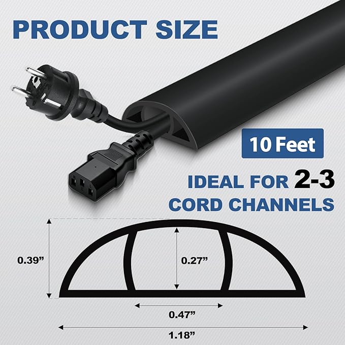 Floor Cord Cover for Wires on Floor Self Adhesive Cord Hider Floor Cable - Image 6