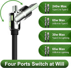 KerrKim 240W 4-in-1 Multi Fast USB Charging Cable - Image 2