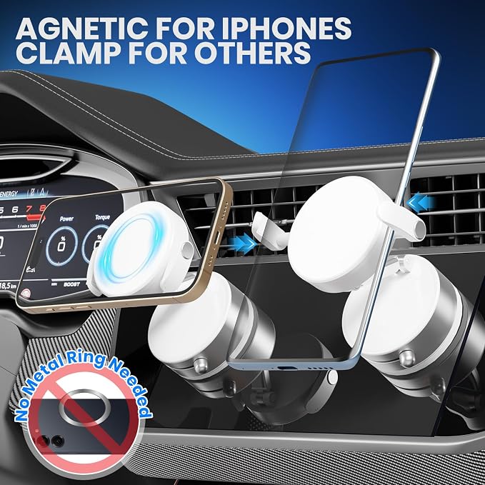 Upgraded 360° Adjustable Vacuum Magnetic Phone Holder, Vacuum Magnetic Suction - Image 4