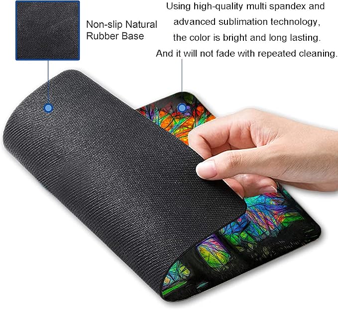 Spring Life Tree Custom Design Square Waterproof Non-Slip Rubber Base Mouse Pad - Image 2