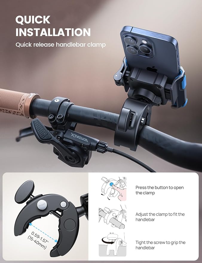 Lamicall Motorcycle Phone Mount Holder - Image 6