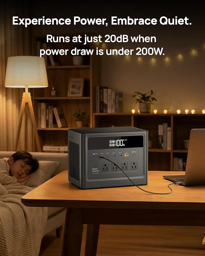 Portable Power Station 1000W, 576Wh Solar Generator - Image 7