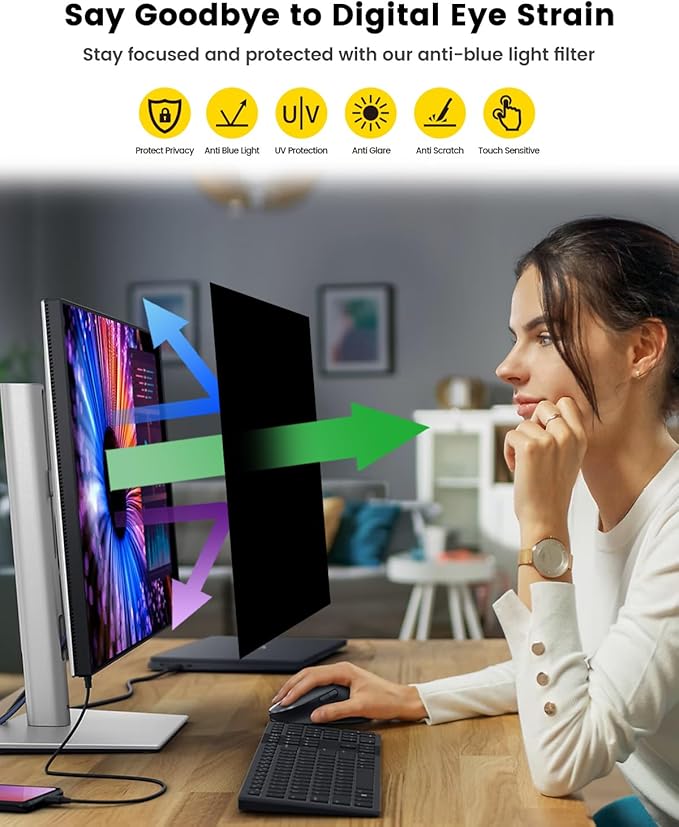 F FORITO 24 Inch 16:10 360°Privacy Screen Protector - Image 4