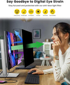 F FORITO 22 Inch 16:10 360°Privacy Screen Protector - Image 3