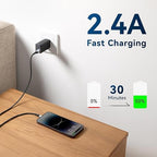 iPhone Charger Cord 6 ft 2Pack, USB A to Lightning Cable Braided Fast Charging - Image 3