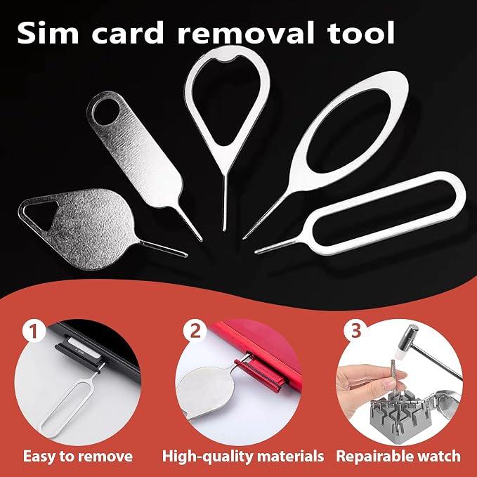 SIM Card Tool Kit with Eject Pins 16 Pcs Tray Openers Needle Ejector - Image 2