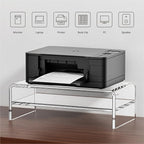 Egchi Acrylic Monitor Stand, 2 Tiers Clear Monitor Riser Computer Stand - Image 5