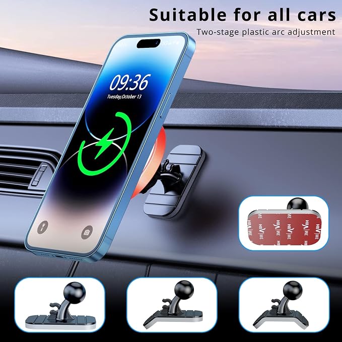 OHLPRO for iPhone 16 Magsafe Car Mount, Dashboard Magsafe Car Phone Holder - Image 5
