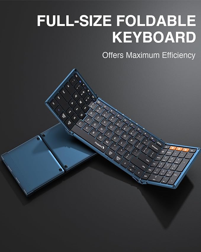 ProtoArc Foldable Bluetooth Keyboard, XK01 Full-Size Portable Wireless Keyboard - Image 9