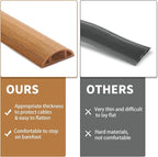 Floor Cord Cover 6ft, Cord Hider Floor Beige Maple Wood, Floor Cable Management - Image 7