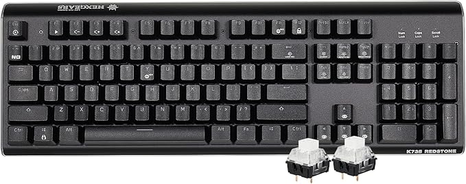 Hexgears GK735 Mechanical Gaming Keyboard Kailh Box White Switch 104 Keys ABS by HEXGEARS