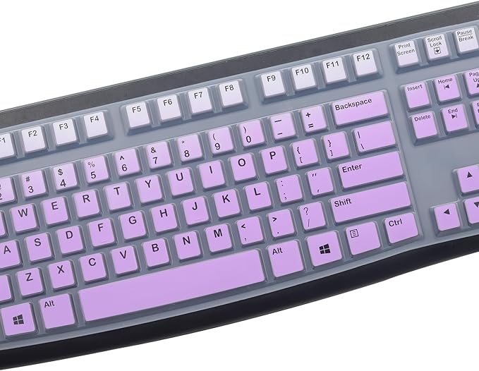 Silicone Keyboard Cover for Logitech K120 & MK120 Ergonomic Desktop USB Wired - Image 3