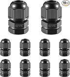 10 PCS 1/4" NPT Nylon Cable Gland Joints by RTHIEAI